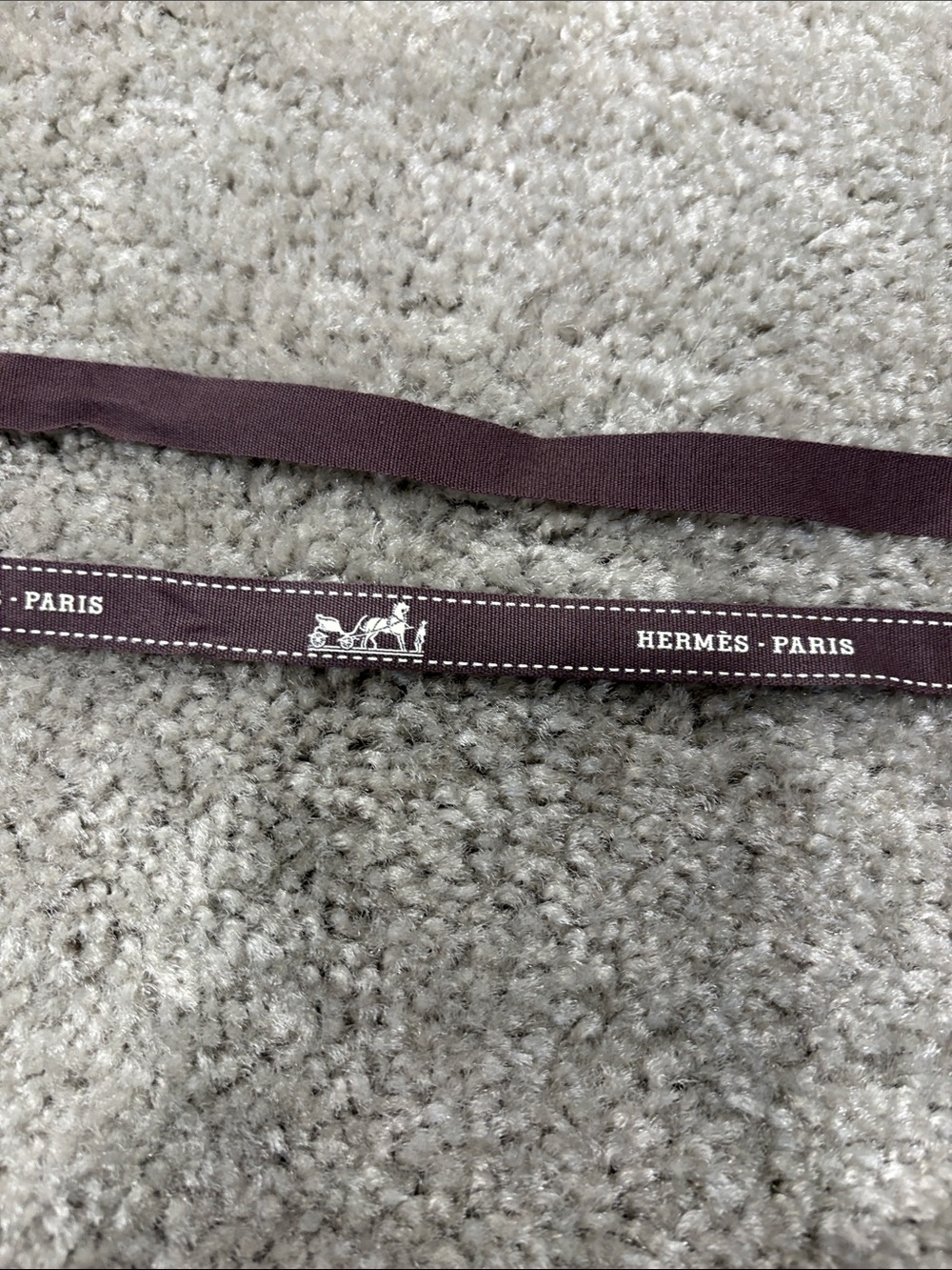 Hermès Paris Brown Ribbon 70 inches